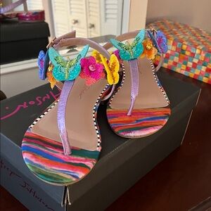 Betsey Johnson Multicolor Butterfly Sandals